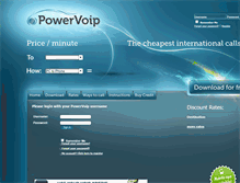 Tablet Screenshot of powervoip.com